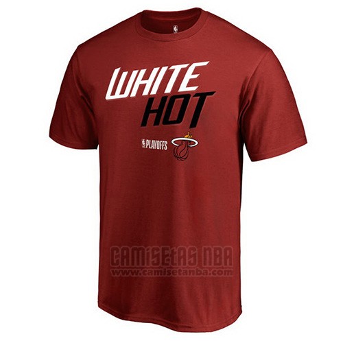 Camiseta Manga Corta Miami Heat Rojo